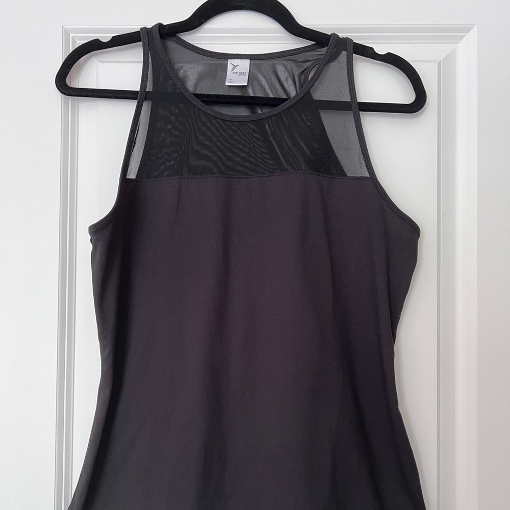 Black Mesh Workout Tank